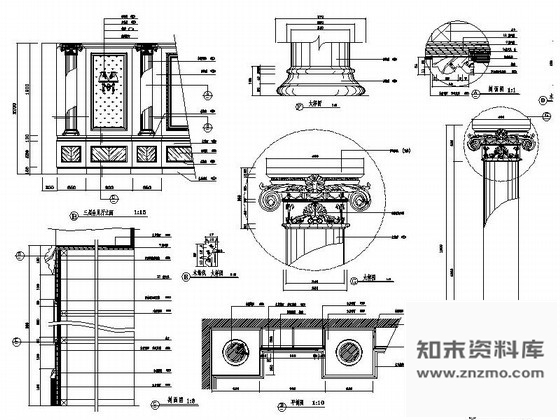 图块/节点会见厅欧式柱详图