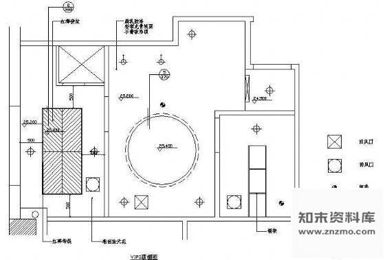 图块/节点VIP房顶棚平面图1