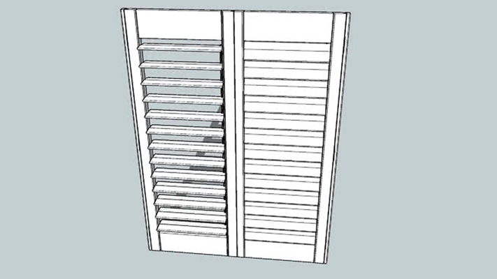 百叶窗 草图大师模型