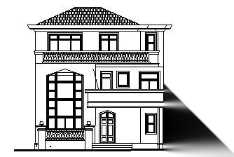 某三层小户型别墅建筑方案图