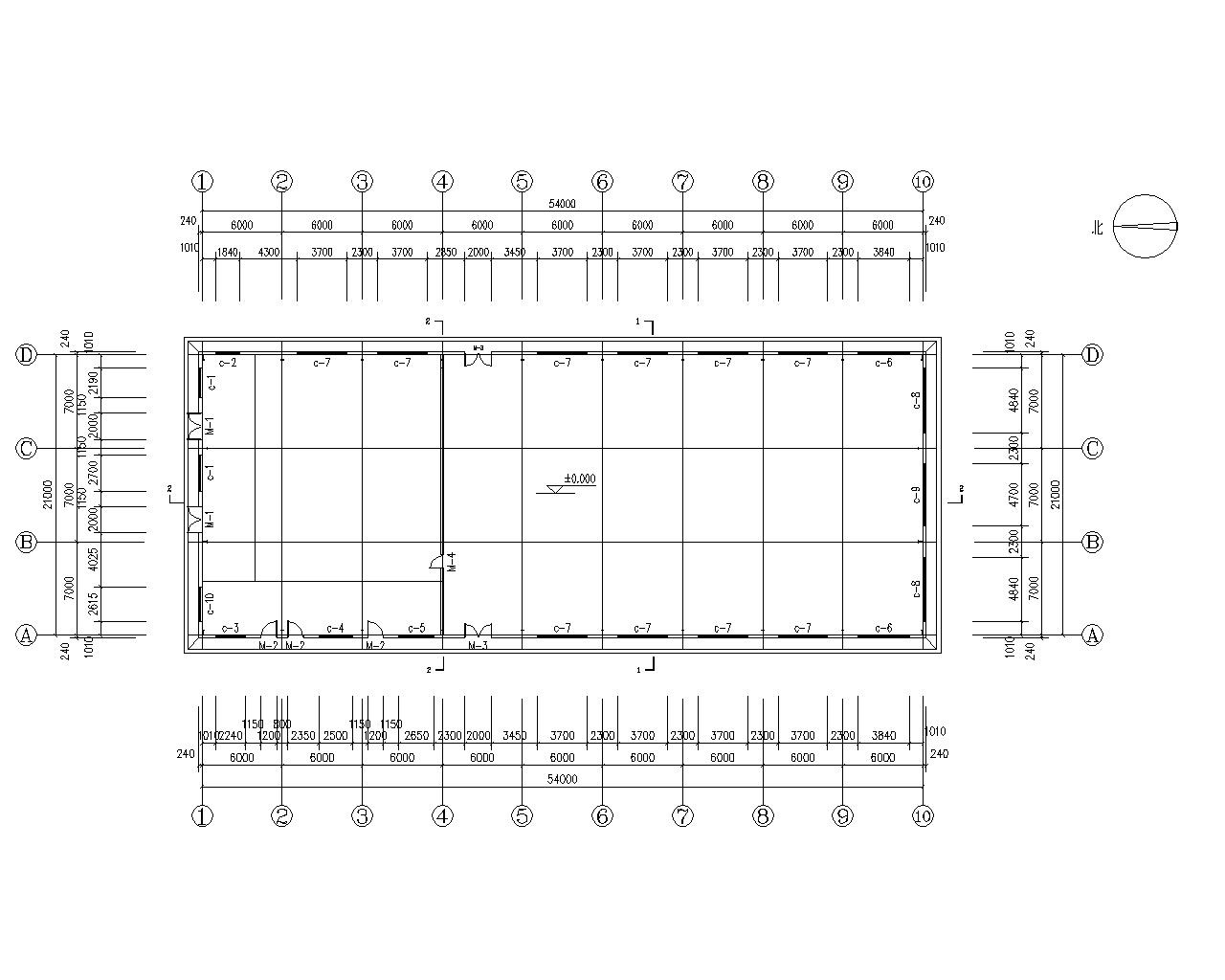 某钢结构餐厅施工图（CAD含建筑图）