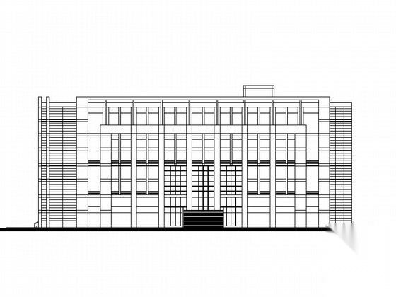 [安徽]某财贸学院八层图书馆建筑方案图