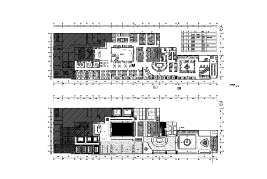 邦果咖啡餐厅室内设计二层全套施工图（含47个CAD图纸）
