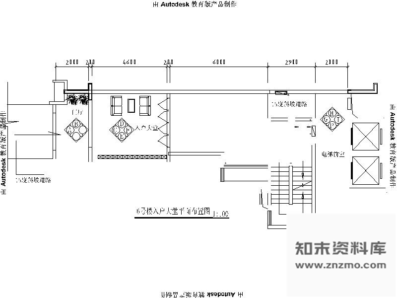 施工图某酒店入户大厅室内装修图
