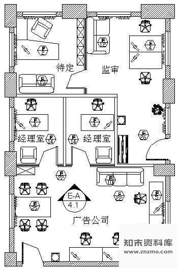 施工图某办公室装修图