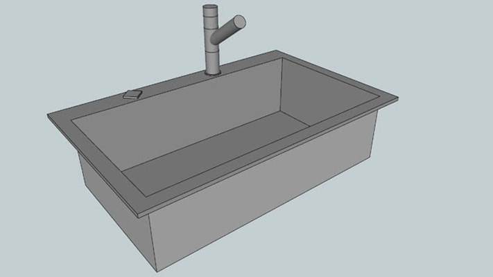 水槽 草图大师模型