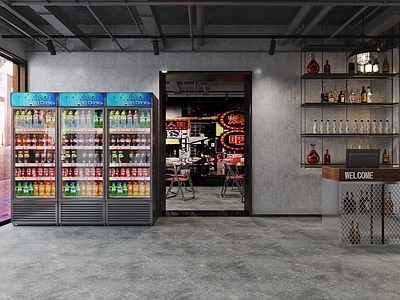 工业风烧烤店