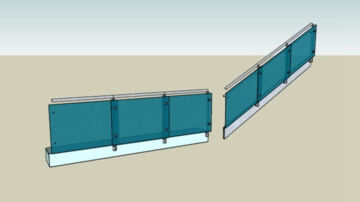 栏杆 草图大师模型