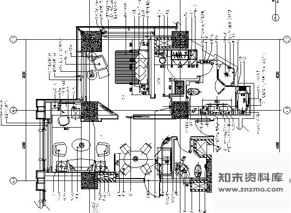 施工图酒店行政单人套间连通房装修图