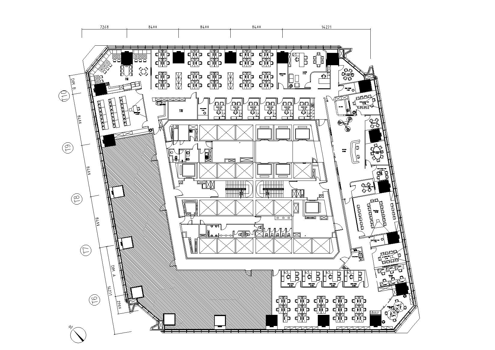 [上海]异形空间医疗办公室施工图_附效果图