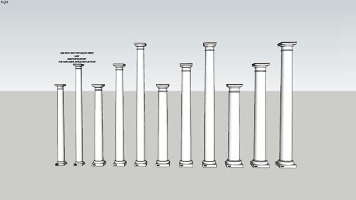 罗马柱 草图大师模型