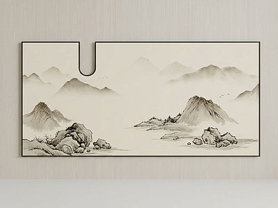 山水装饰挂画挂画