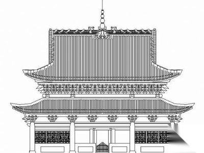 某寺庙古建筑设计方案图