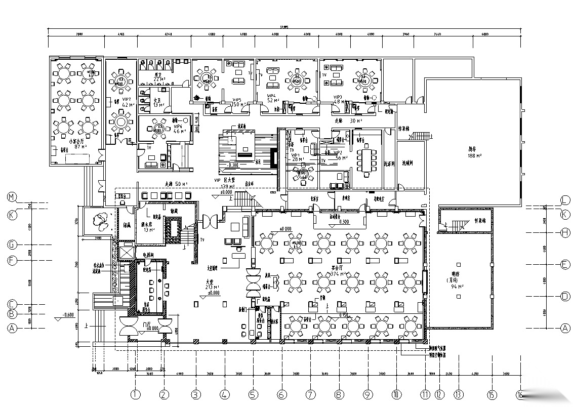 三门峡新中式大酒店室内施工图设计（含效果）
