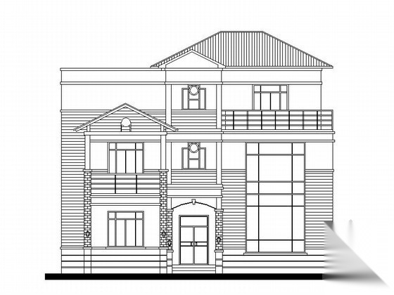 [新农村]某三层小康农居建筑方案图