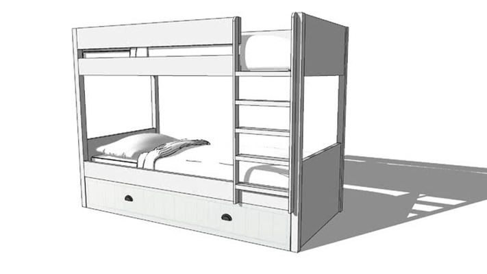 双层床 草图大师模型