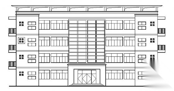 某四层办公楼建筑方案图