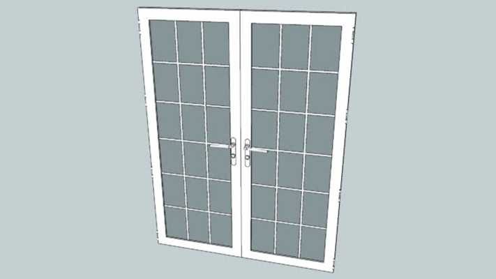 双开门 草图大师模型