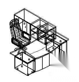 办公桌CAD模型