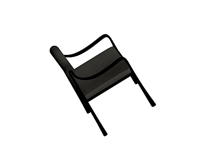 黑色现代风格休闲椅
