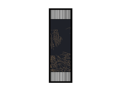 中式山水屏风