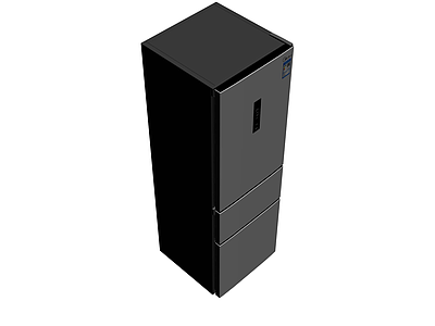 美的三门冰箱模型