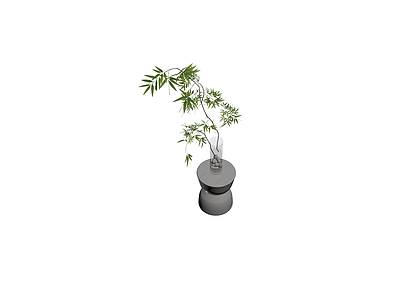 竹枝插花灰模