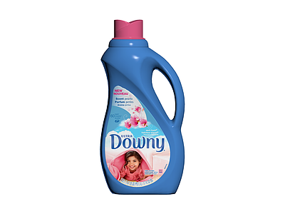 蓝色Downy柔顺剂瓶