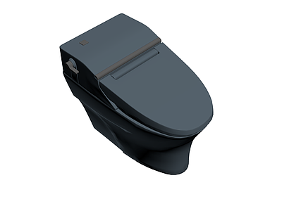 现代深灰一体式马桶