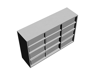 三列抽屉柜体