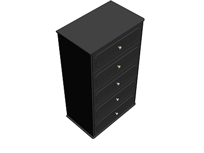黑色五斗柜家具