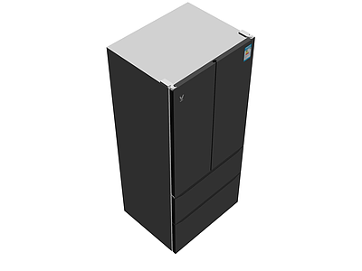 深灰四门冰箱模型