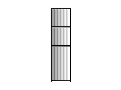 竖条纹金属隔断架
