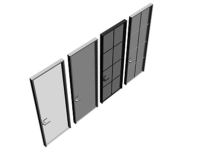 四款室内门模型展示