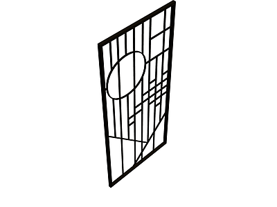 黑色镂空金属隔断
