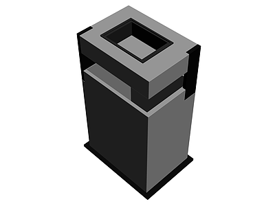 现代方形分类垃圾桶