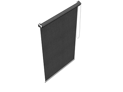 灰色布艺卷帘模型