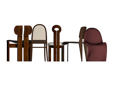五款不同风格椅子组合