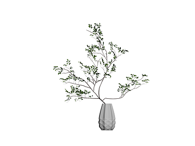 几何花瓶配绿植