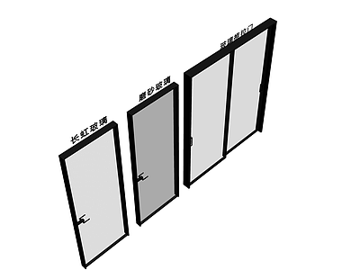 玻璃门组合展示模型