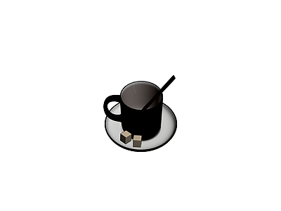 黑杯茶包糖块组合
