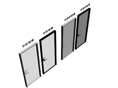 四种玻璃门展示模型