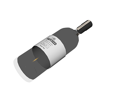 灰色菜籽油瓶模型