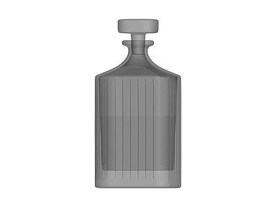 竖条纹玻璃酒瓶