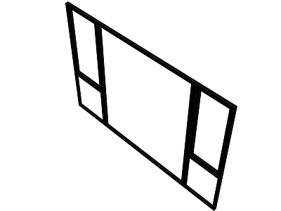 黑色边框隔断/屏风