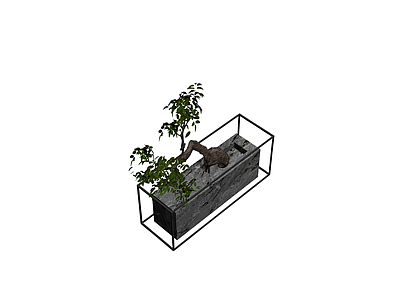 带框盆栽景观组合
