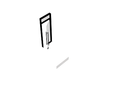 现代黑框玻璃门组件