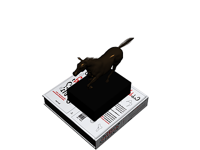 黑马雕塑与书本