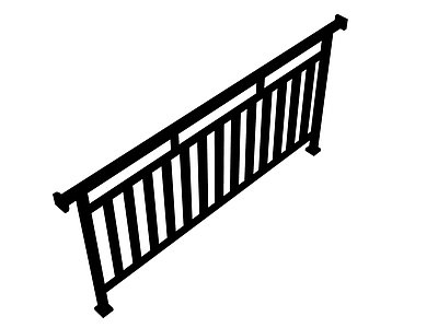 黑色成品金属栏杆