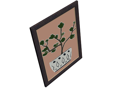 盆栽植物装饰画
